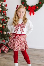 Sweet Wink Christmas Plaid Bow Patch Sweatshirt