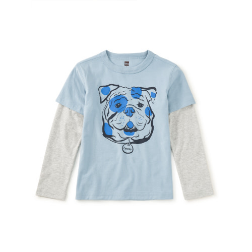 Tea Collection Chippy the Bulldog Layered Tee Cloud