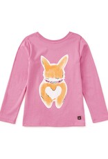 Tea Collection Corgi Love Double-Sided Tee Perennial Pink