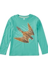 Tea Collection Peregrine Falcon Graphic Tee Glaze Blue