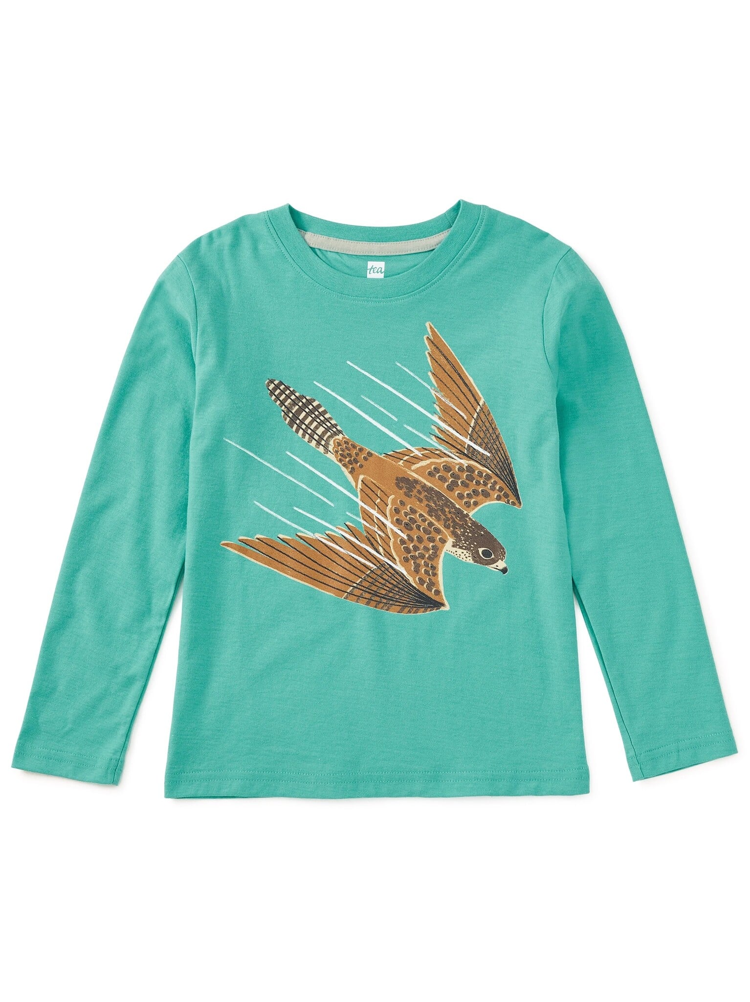 Tea Collection Peregrine Falcon Graphic Tee Glaze Blue