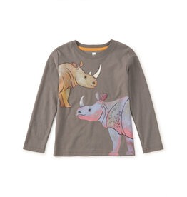 Tea Collection Painted Rhinos Graphic Tee Thunder