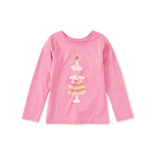 Tea Collection Ballet Cake Graphic Tee Perennial Pink