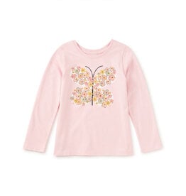Tea Collection Tea Rose Butterfly Graphic Tee Pink Lady