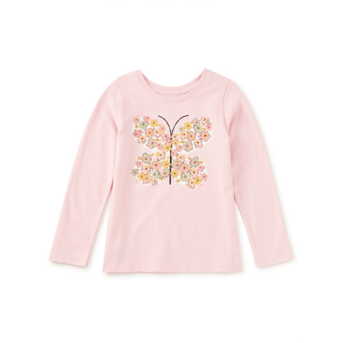 Tea Collection Tea Rose Butterfly Graphic Tee Pink Lady