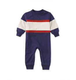 Tea Collection Colorblock Rugby Baby Romper Twilight