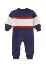 Tea Collection Colorblock Rugby Baby Romper Twilight
