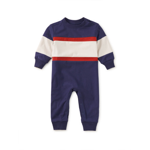 Tea Collection Colorblock Rugby Baby Romper Twilight