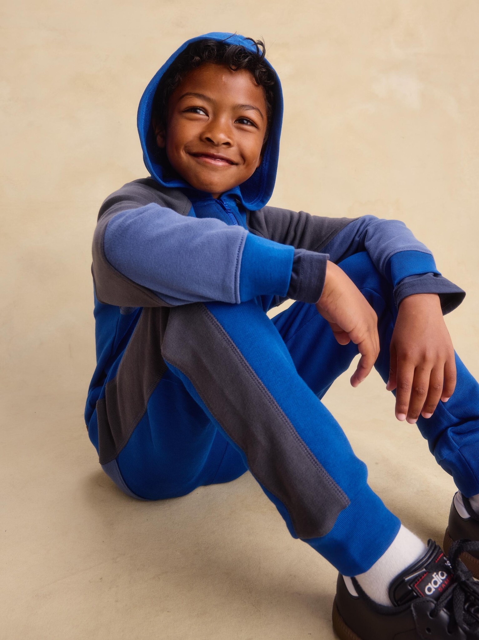 Tea Collection Colorblock Stripe-Out Joggers Royal