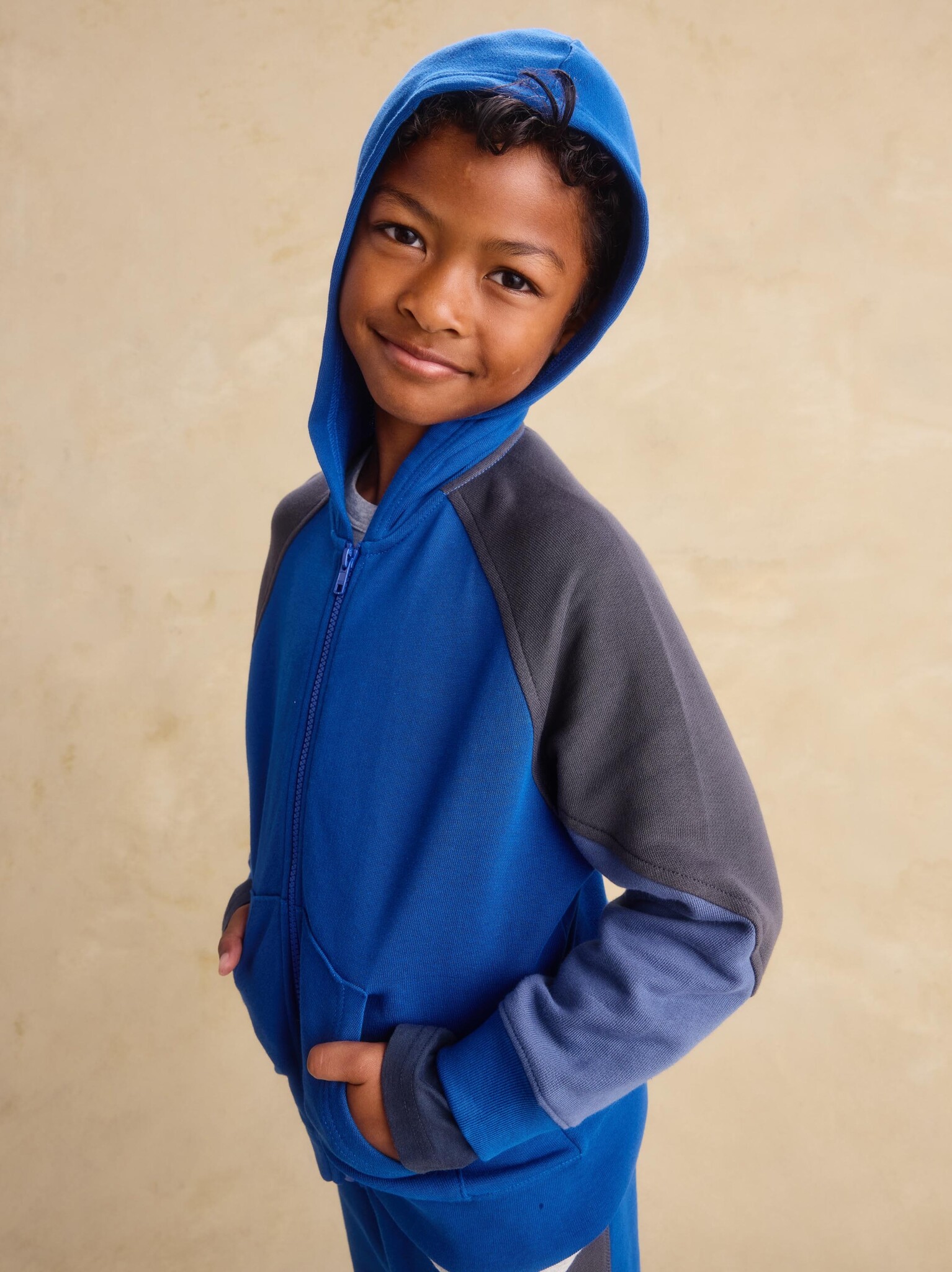 Tea Collection Colorblock Hoodie Royal