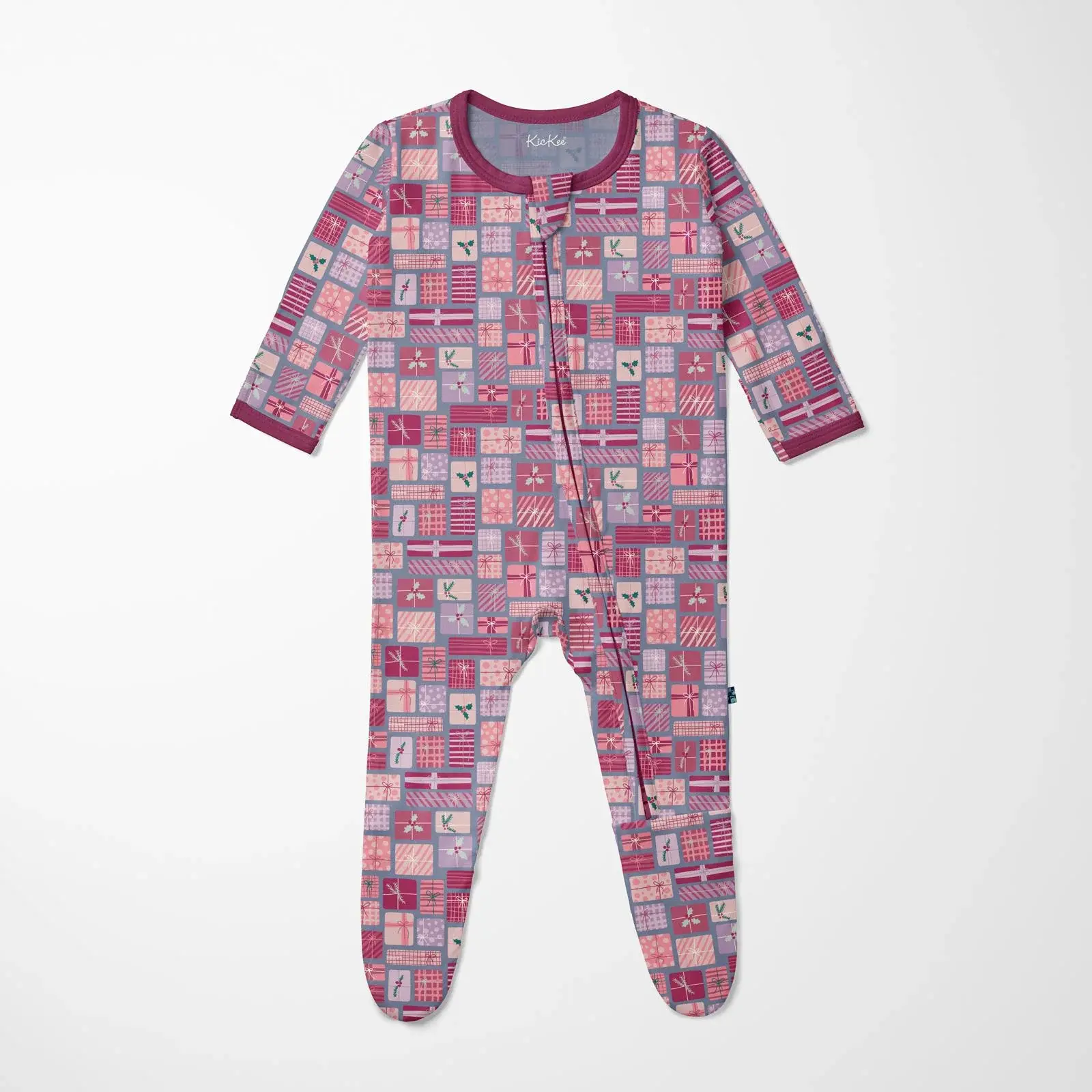 Kickee Pants Print Footie with 2 Way Zipper - Moonlight Christmas Gifts