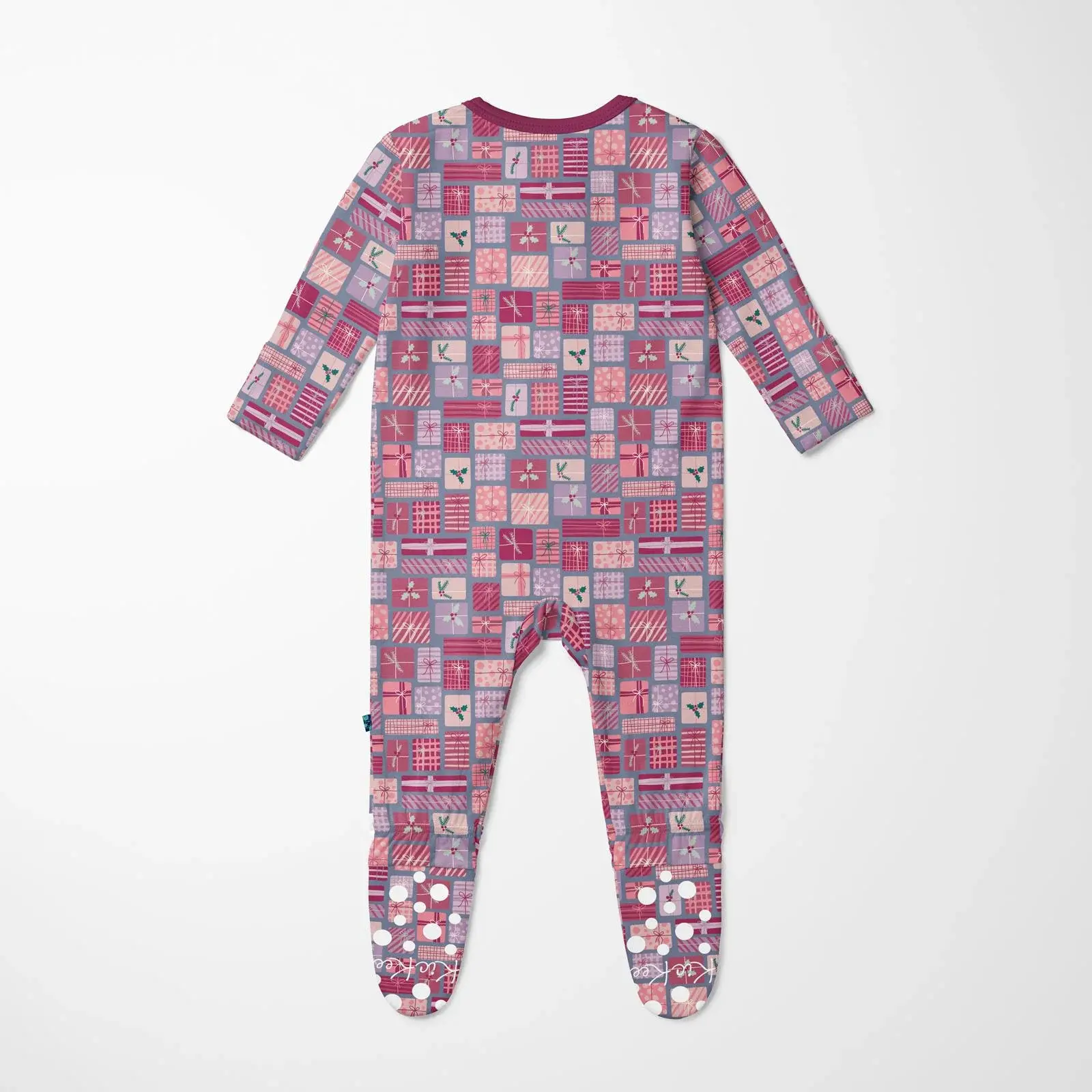 Kickee Pants Print Footie with 2 Way Zipper - Moonlight Christmas Gifts