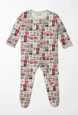 Kickee Pants Print Footie with 2 Way Zipper - Natural Christmas Gifts