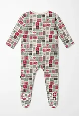 Kickee Pants Print Footie with 2 Way Zipper - Natural Christmas Gifts