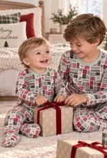 Kickee Pants Print Footie with 2 Way Zipper - Natural Christmas Gifts