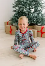 Kickee Pants Print Long Sleeve Pajama Set - Moonlight Christmas Cars and Trucks