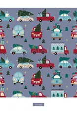 Kickee Pants Print Long Sleeve Pajama Set - Moonlight Christmas Cars and Trucks