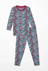 Kickee Pants Print Long Sleeve Pajama Set - Moonlight Christmas Cars and Trucks