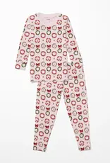 Kickee Pants Print Long Sleeve Pajama Set - Shrinking Violet Wreath