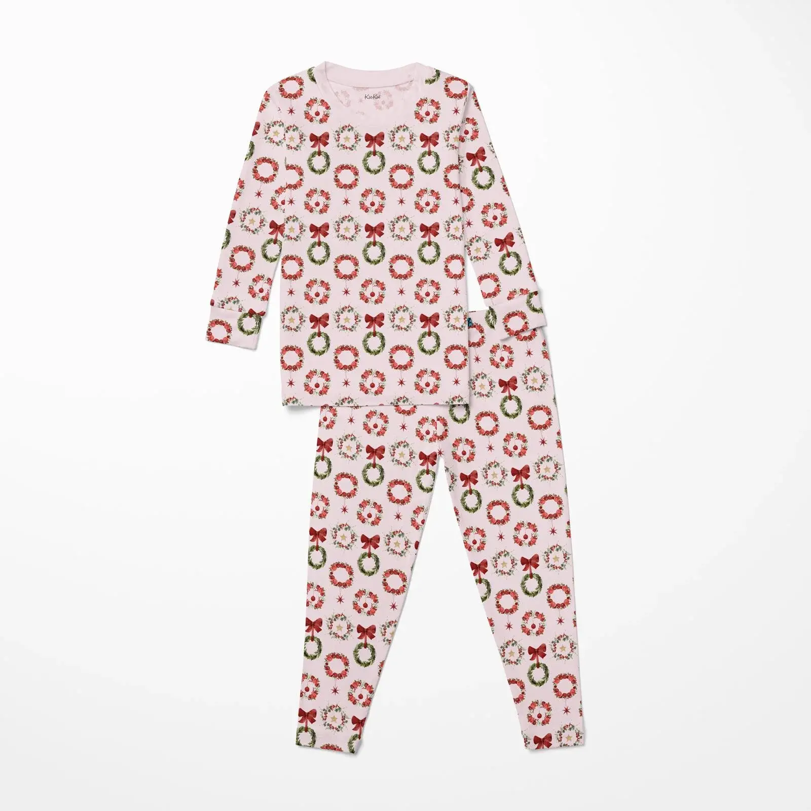 Kickee Pants Print Long Sleeve Pajama Set - Shrinking Violet Wreath