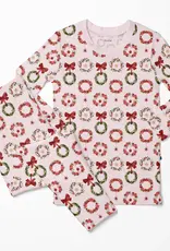 Kickee Pants Print Long Sleeve Pajama Set - Shrinking Violet Wreath