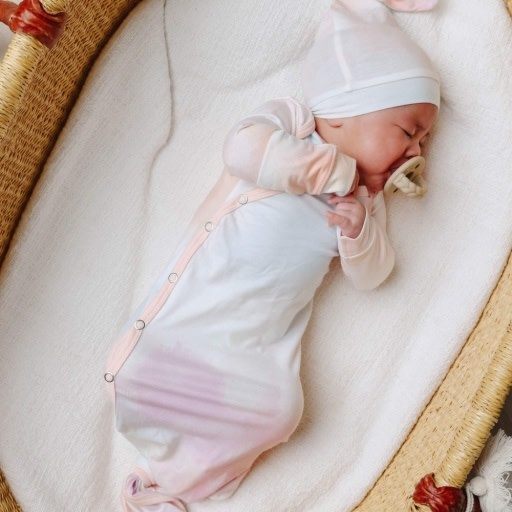 Copper Pearl NEWBORN KNOTTED GOWN - NOVA