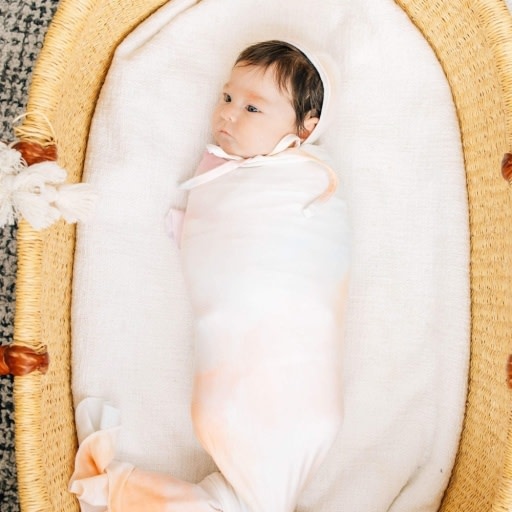 Copper Pearl KNIT SWADDLE BLANKET - NOVA