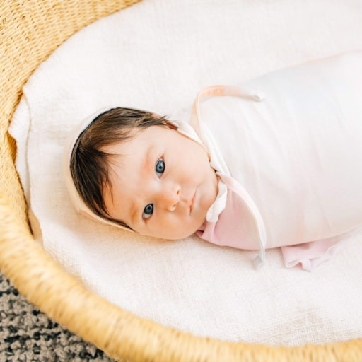 Copper Pearl KNIT SWADDLE BLANKET - NOVA