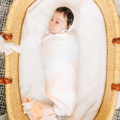 Copper Pearl KNIT SWADDLE BLANKET - NOVA