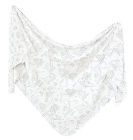 Copper Pearl KNIT SWADDLE BLANKET - GAGE