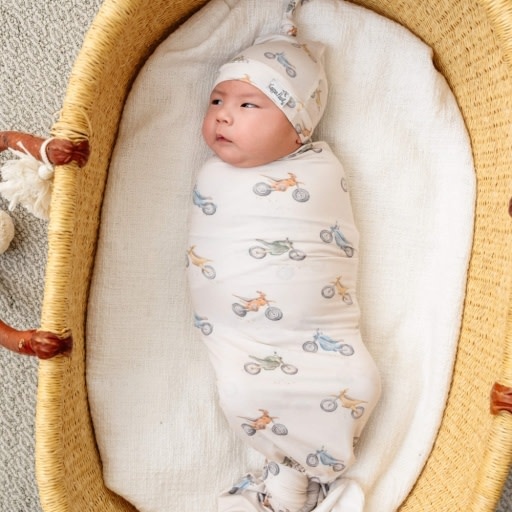 Copper Pearl KNIT SWADDLE BLANKET - RYDER