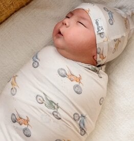 Copper Pearl KNIT SWADDLE BLANKET - RYDER
