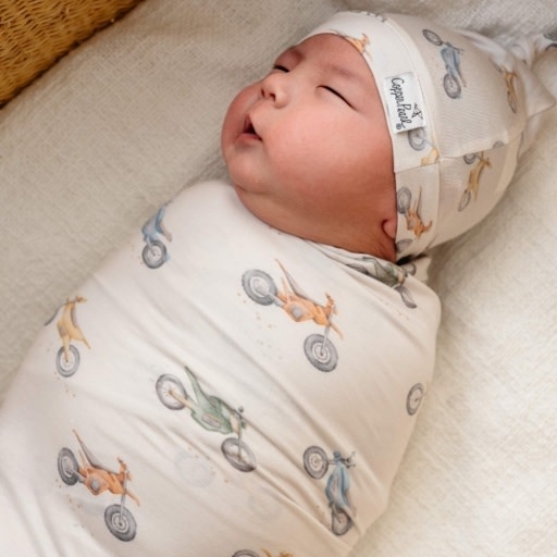 Copper Pearl KNIT SWADDLE BLANKET - RYDER