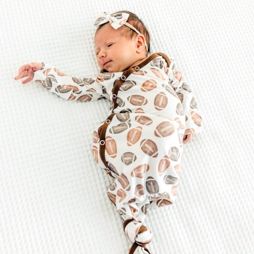 Copper Pearl NEWBORN KNOTTED GOWN - BLITZ