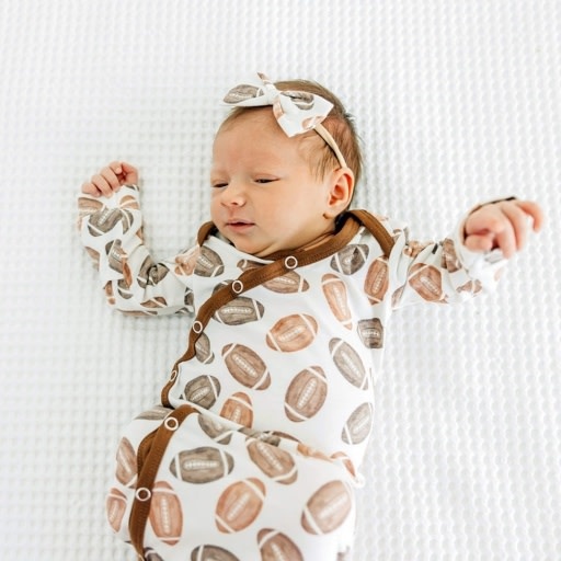 Copper Pearl NEWBORN KNOTTED GOWN - BLITZ