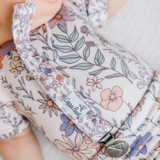 Copper Pearl BINKY CLIPS - FLORA