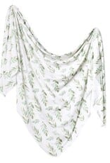 Copper Pearl KNIT SWADDLE BLANKET - FERN