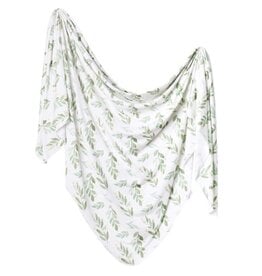 Copper Pearl KNIT SWADDLE BLANKET - FERN