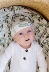 Copper Pearl KNIT SWADDLE BLANKET - FERN