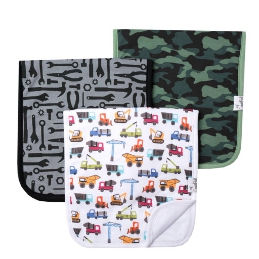 Copper Pearl 3 PACK PREMIUM BURP CLOTHS - DIESEL