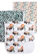 Copper Pearl 3 PACK PREMIUM BURP CLOTHS - BISON