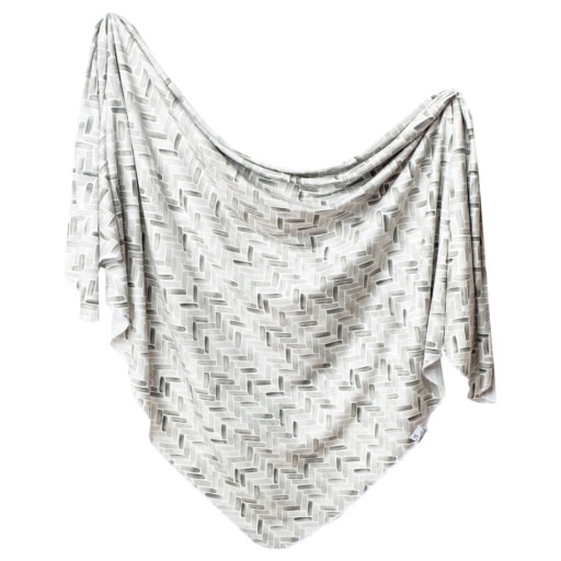 Copper Pearl KNIT SWADDLE BLANKET - ALTA