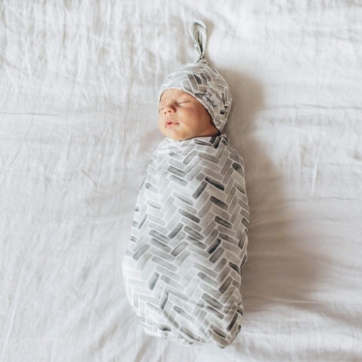 Copper Pearl KNIT SWADDLE BLANKET - ALTA