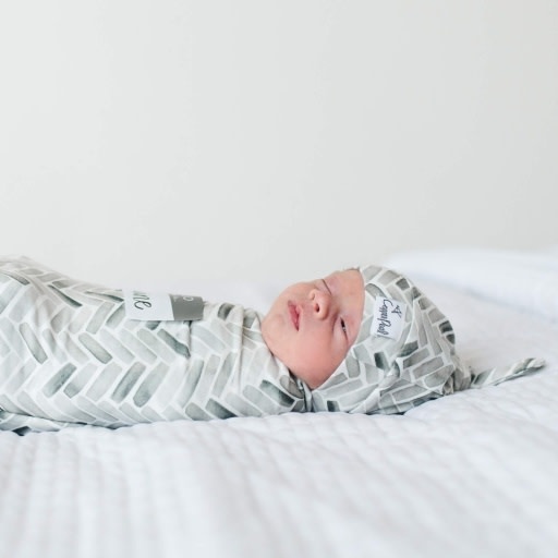 Copper Pearl KNIT SWADDLE BLANKET - ALTA