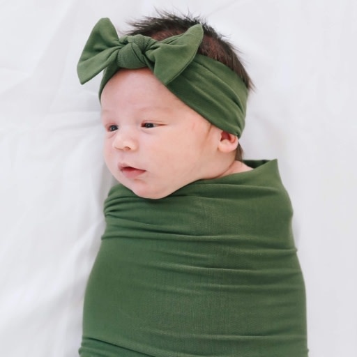 Copper Pearl KNIT SWADDLE BLANKET - ALDER