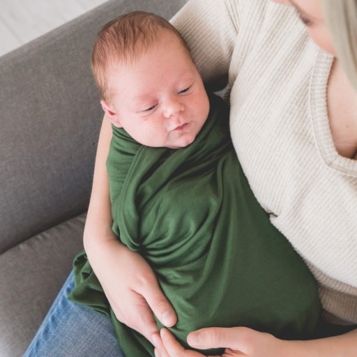 Copper Pearl KNIT SWADDLE BLANKET - ALDER