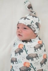 Copper Pearl TOP KNOT HAT - BISON
