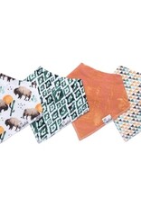 Copper Pearl 4 PACK BABY BANDANA BIBS - BISON