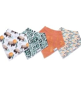 Copper Pearl 4 PACK BABY BANDANA BIBS - BISON