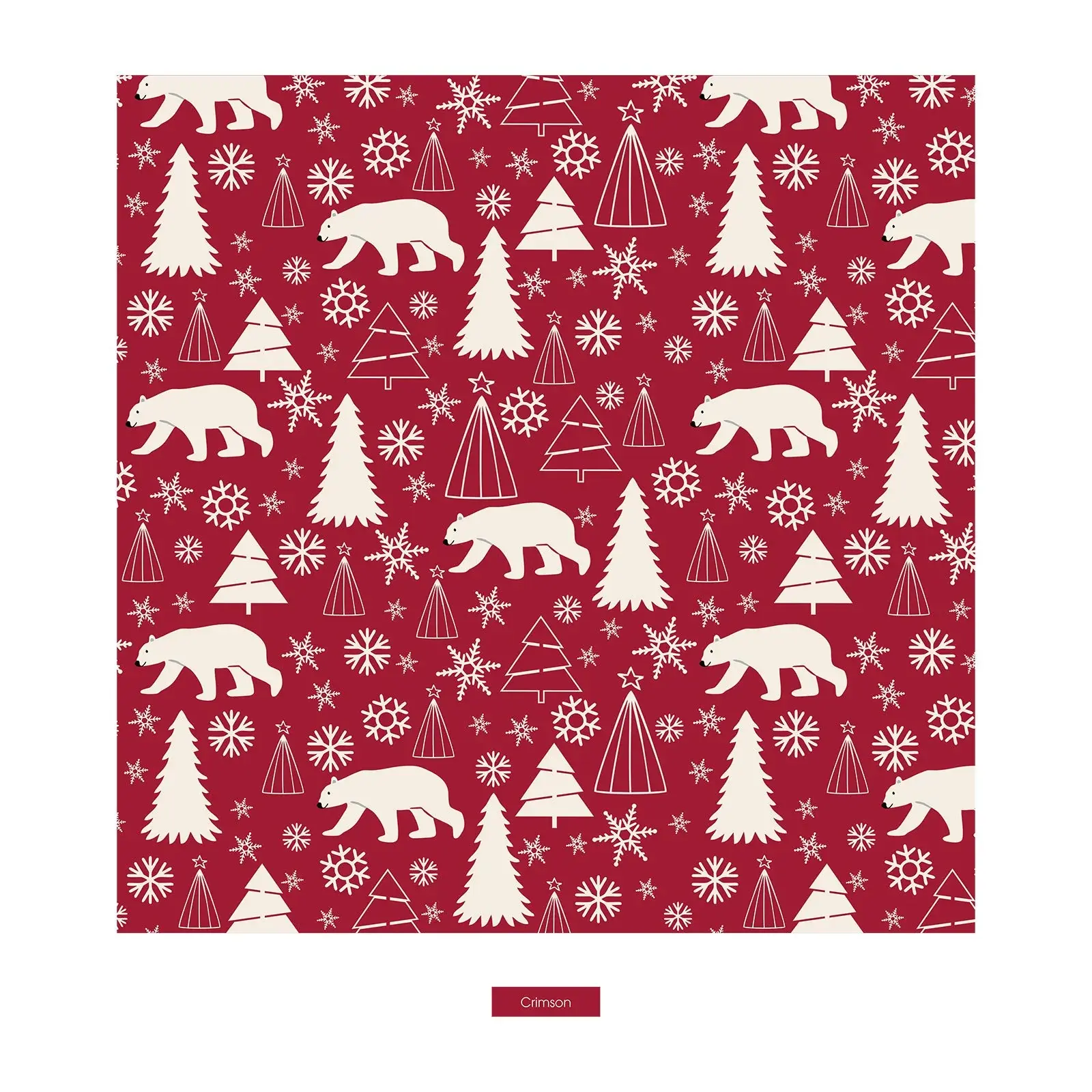 Kickee Pants Print Footie with 2 Way Zipper - Crimson Polar Bear
